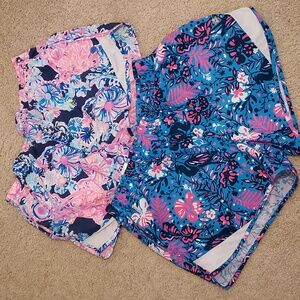 2/ $25 Lilly Pulitzer Luxletic Shorts SIZE SMALL
